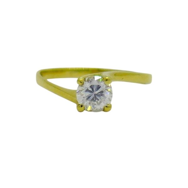 Anello solitario Valentino in oro giallo