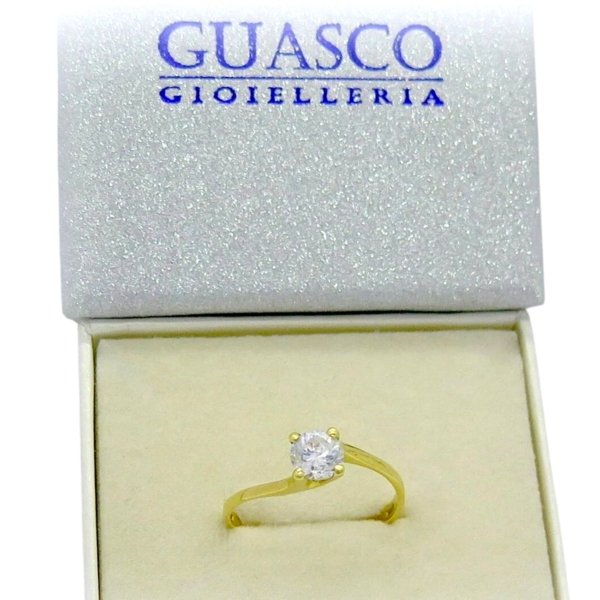 Anello solitario Valentino in oro giallo