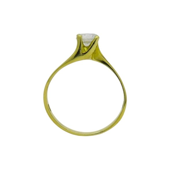 Anello solitario Valentino in oro giallo