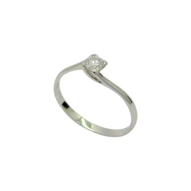 Anello solitario oro e diamante naturale