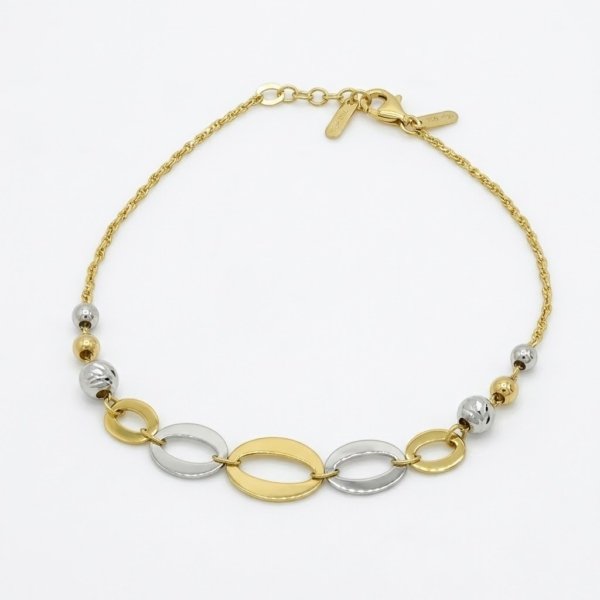 Bracciale bianco e giallo in oro 18 ct