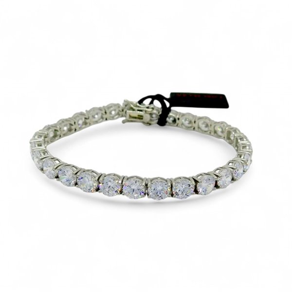 Bracciale tennis pietre da 6 mm in argento 925
