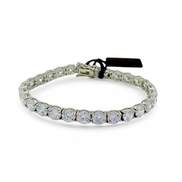 Bracciale tennis pietre da 6 mm in argento 925