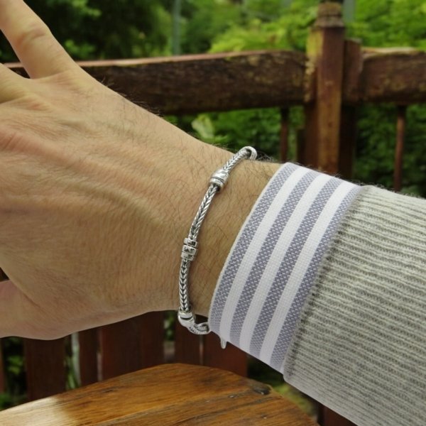 Bracciale uomo Venerio in argento 925 rodio