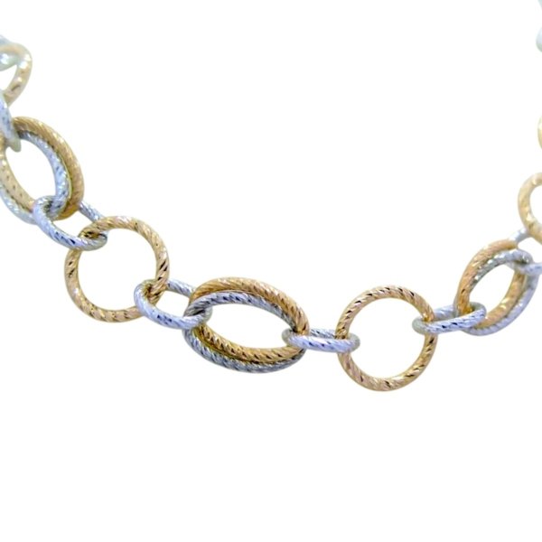 Collana Fraboso Argento Bicolore