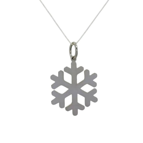 Ciondolo fiocco di neve in oro bianco 18 ct