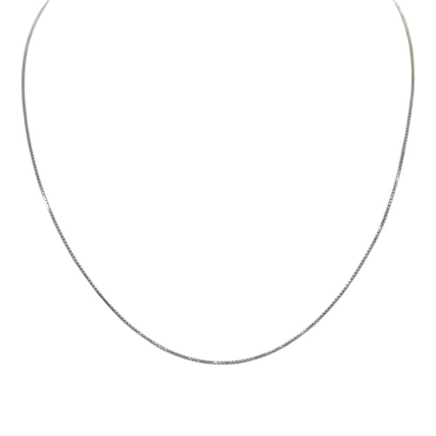 Collana catenina ottagonale in oro bianco 18 ct