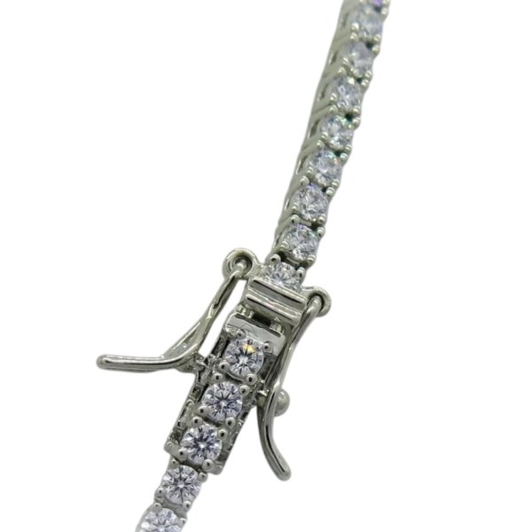 Collana tennis 2 mm in argento 925 e zirconi