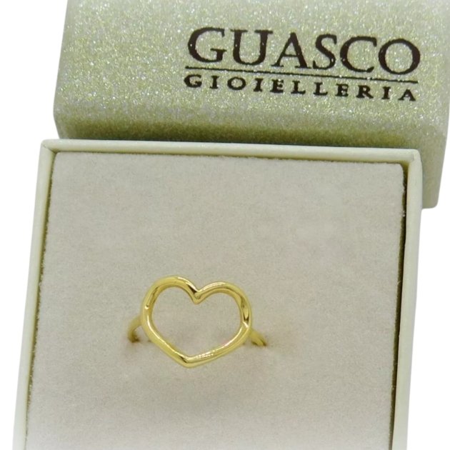 Anello donna cuore oro giallo 18 ct