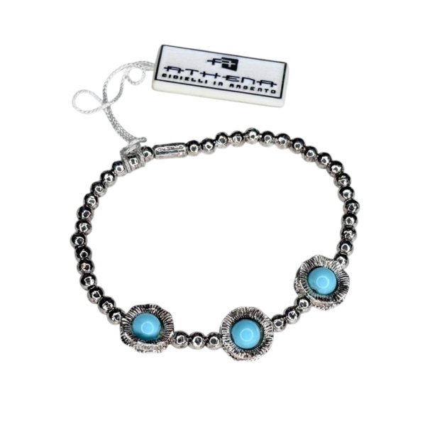 Bracciale elastico Turchese Athena Gioielli