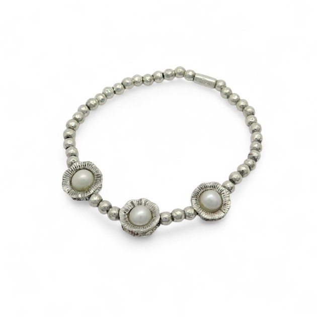 Bracciale elastico perle Athena Gioielli