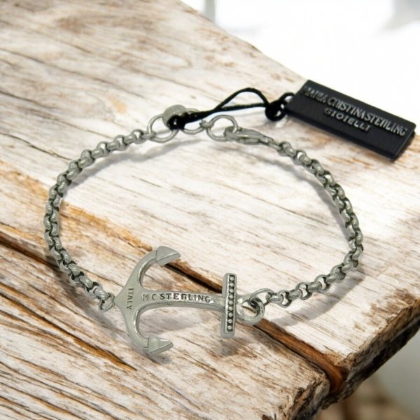 Bracciale uomo ancora in argento Maria Cristina Sterling