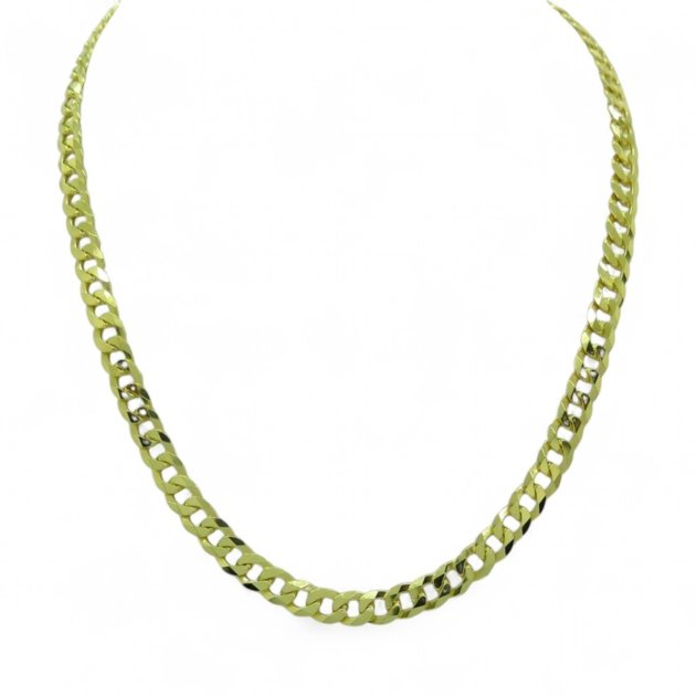 Collana Cubana Groumette in Argento Placcata Oro