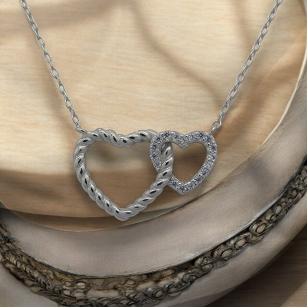 Collana cuori San Valentino in argento
