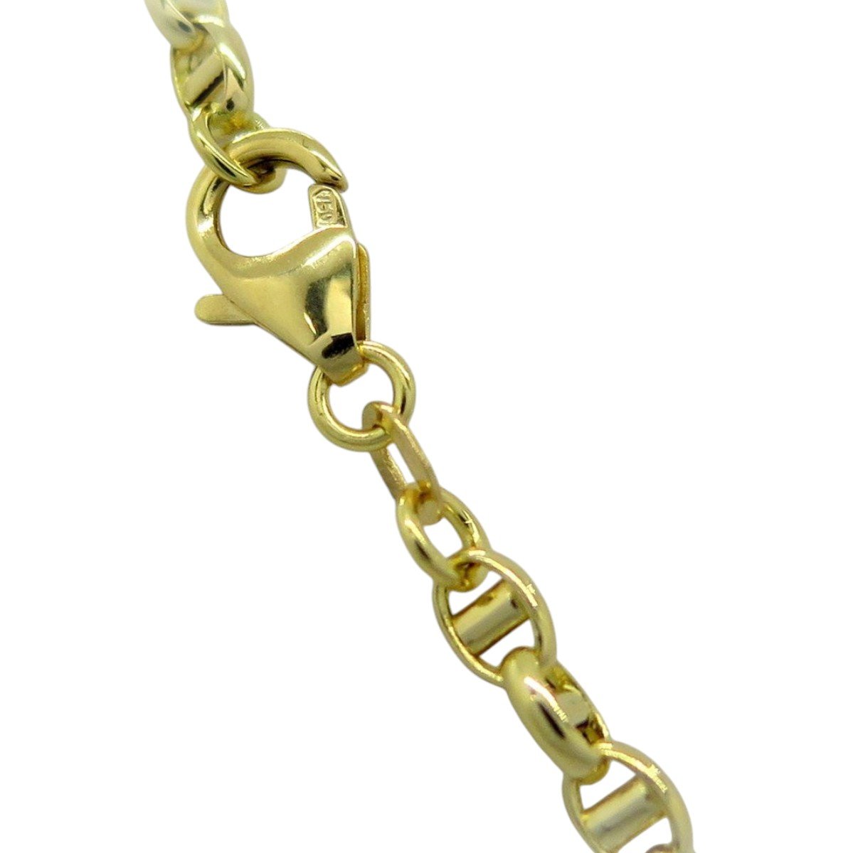 Collana A Catena Rolo Cava In Oro Giallo Massiccio 3,5 Mm - Lunghezza 45 Cm, Chiusura A Moschettone, Gioiello Classico E Lucido