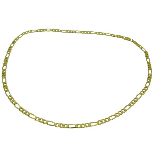 Collana uomo in argento placcata oro tre più uno