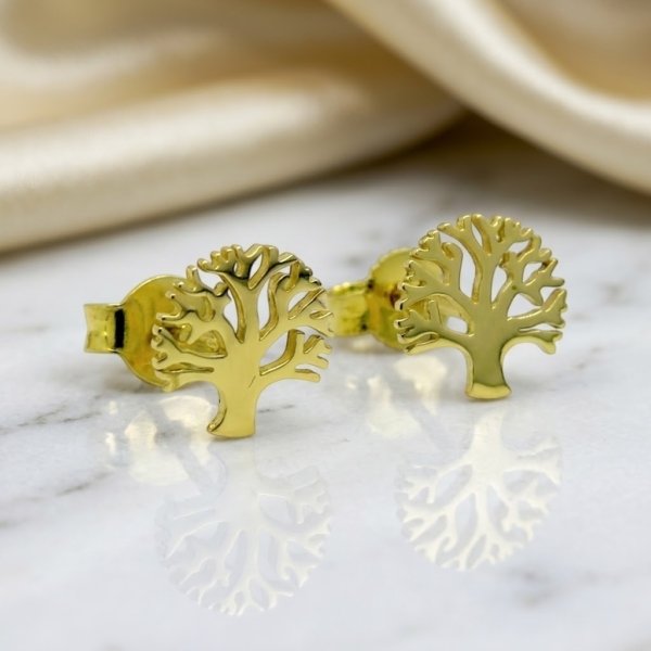 Orecchini albero della vita in oro giallo 18 ct