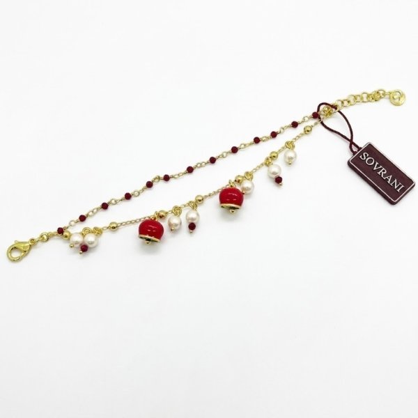 Bracciale campanelle perle maiorca Sovrani Bijoux