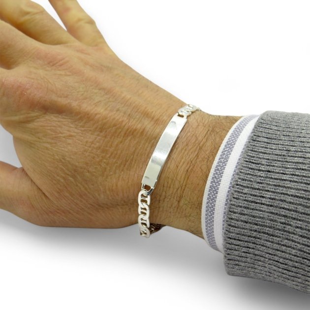 Bracciale piastrina per incisioni Venerio argento