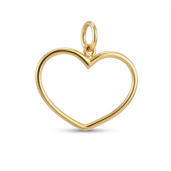 Ciondolo filo cuore pendente oro giallo 18 ct