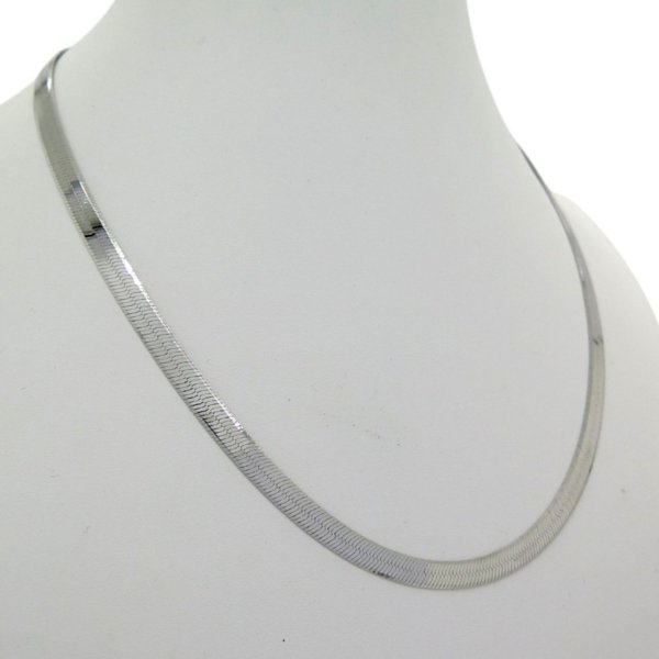 Collana piattina in argento 925 rodio