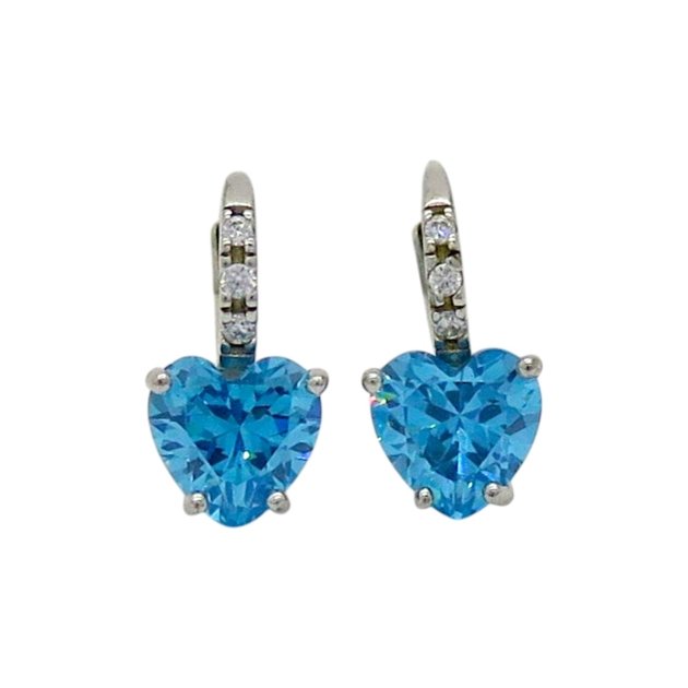 Orecchini monachella cuore blu Venerio argento