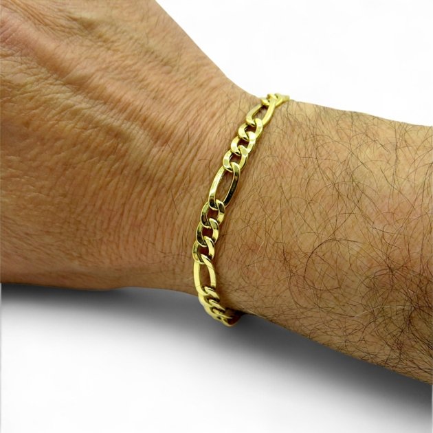 Bracciale uomo groumette in oro giallo 18 ct