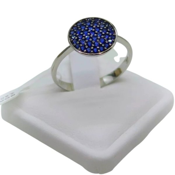 Anello Donna in Oro 18 Ct e Pietre blu