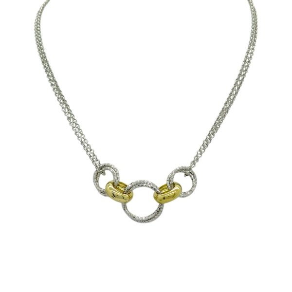 Collana Fraboso catena doppia anelli dorati