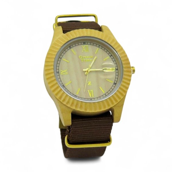 Orologio in legno di acero cinturino nato Green Time ZW010B