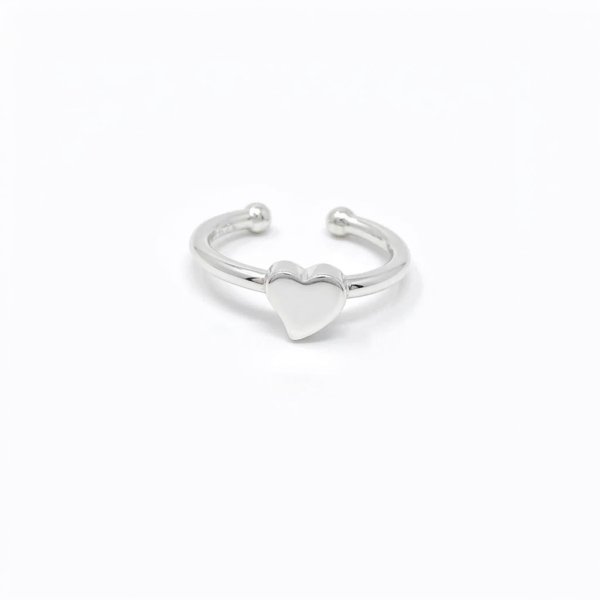 Anello cuore misura regolabile in argento 925