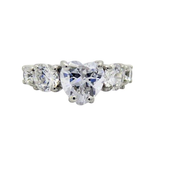 Anello riviera centro cuore argento 925