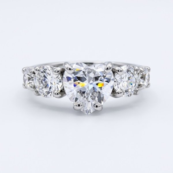 Anello riviera centro cuore argento 925