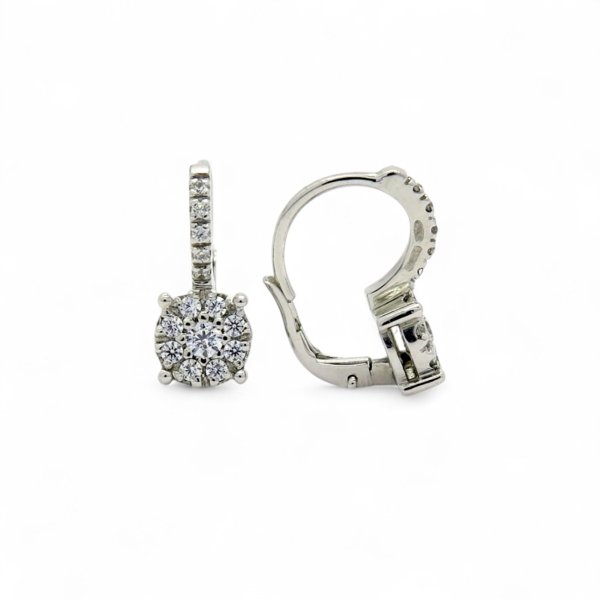 Orecchini pendenti monachella pietre in argento 925