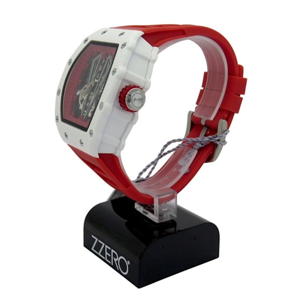 Orologio cassa bianca tonneau moda