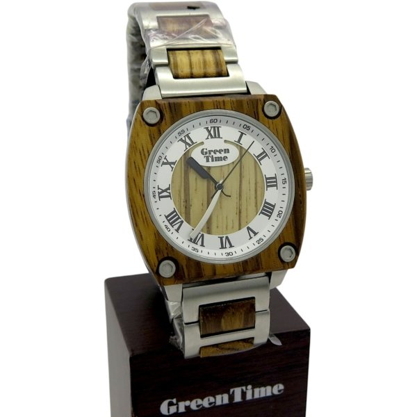 Orologio rasoio in legno barbershop