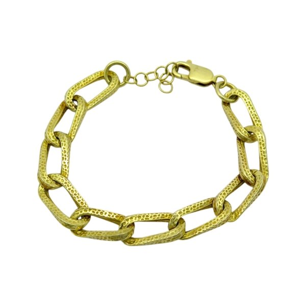 Bracciale groumette particolare in argento 925 placcato oro giallo