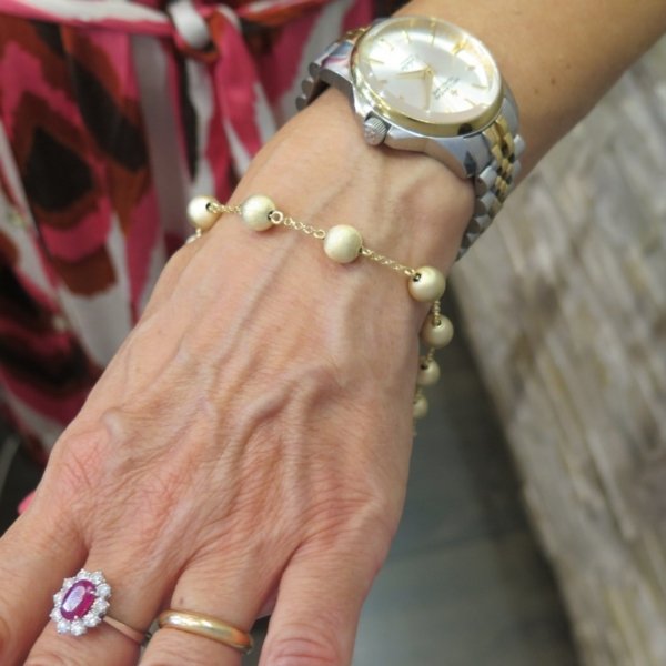 Bracciale sfere Sovrani Argento 925 placcato oro