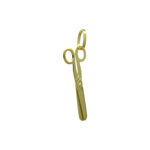 Ciondolo forbice in oro giallo 18 ct