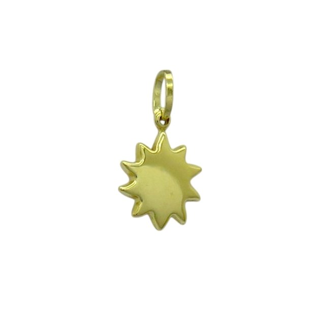 Ciondolo sole in oro giallo 18 ct