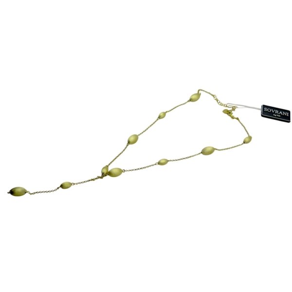 Collana barilotti satinati Sovrani argento placcato oro