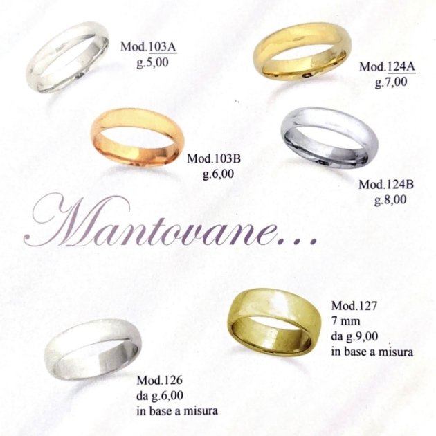 Fede nuziale mantovana in oro