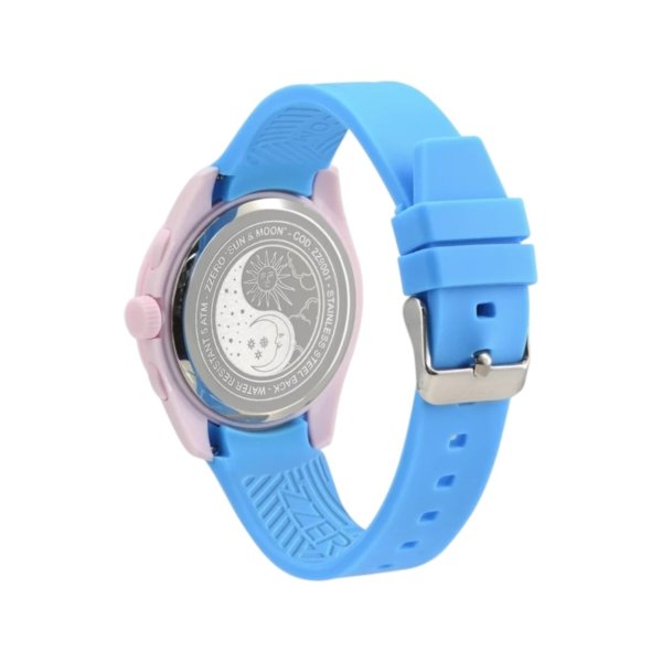 Orologio estivo azzurro e rosa cinturino in gomma Zzero