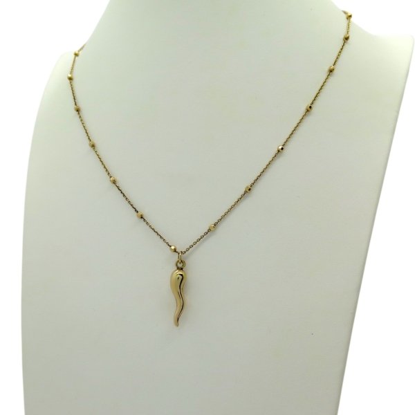 Collana ciondolo peperoncino in argento placcato oro rosè
