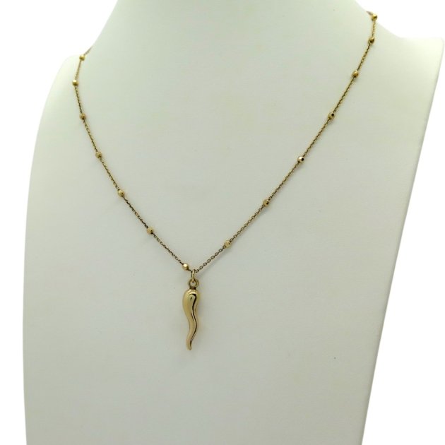 Collana ciondolo peperoncino in argento placcato oro rosè