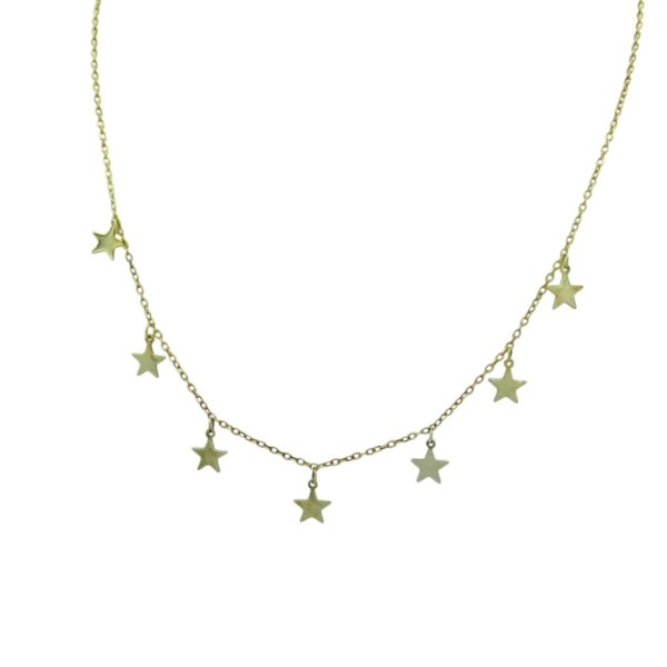 Collana stelle in argento placcato oro giallo