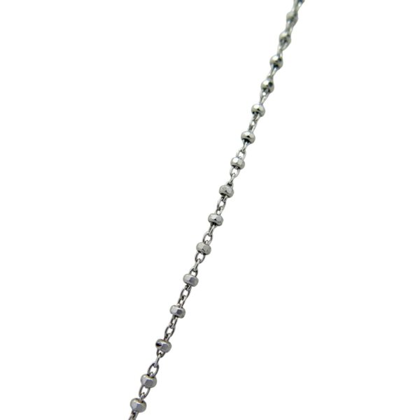 Collana uomo ciondolo inserto in pelle e diamantino argento 925