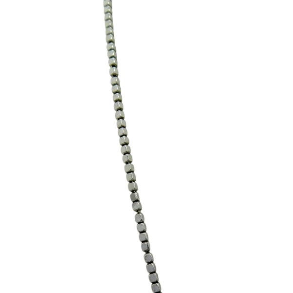 Collana uomo cubetti in argento 60 cm