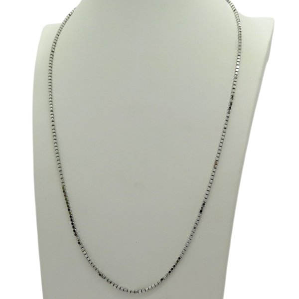 Collana uomo cubetti in argento 60 cm