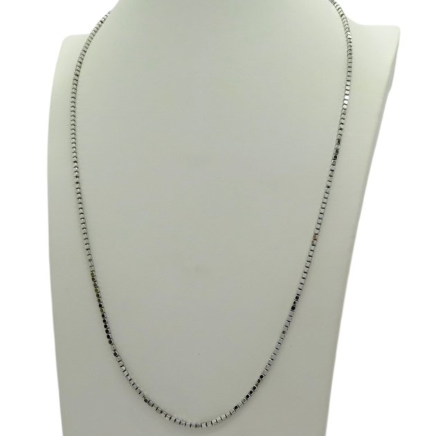 Collana uomo cubetti in argento 60 cm